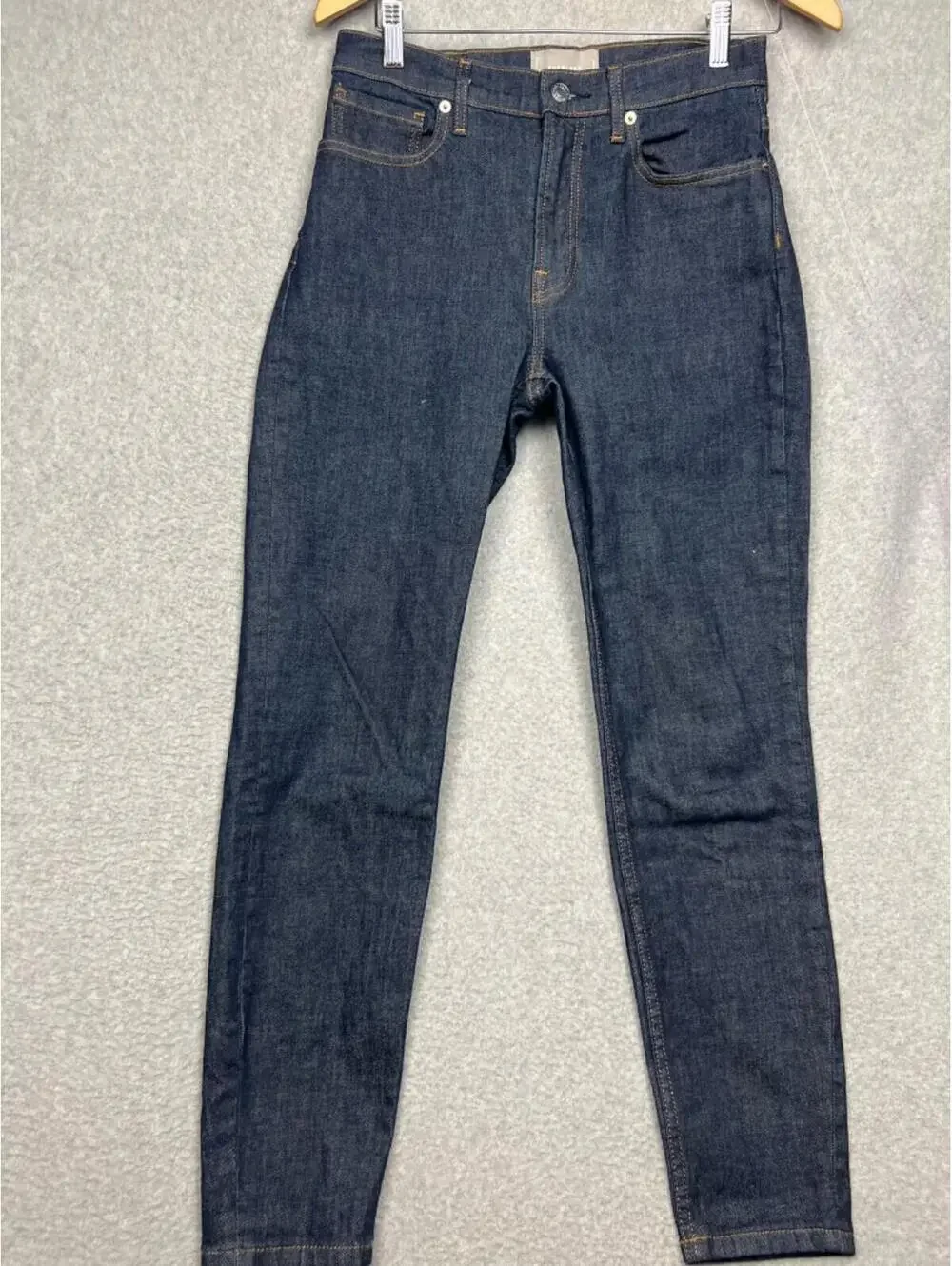 Everlane High Waist Straight Leg Denim Jeans Womens 27 R Dark Wash Classic